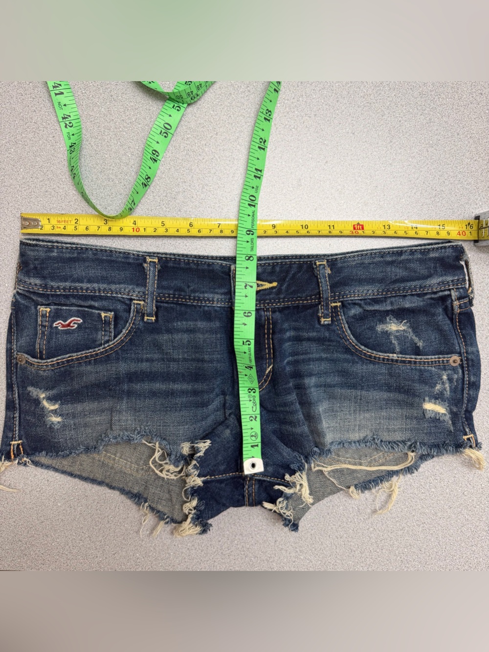 Vintage Y2K Hollister 2000s Denim Booty Micro Short Shorts - Picture 6 of 6